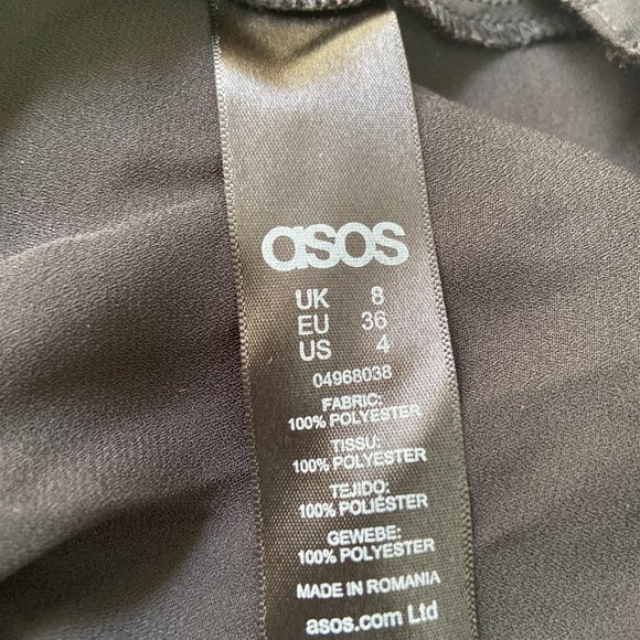 4/$20 ASOS Cold Shoulder Lightweight Black Crop Top Size 4 - Picture 7 of 8